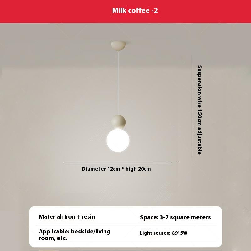 Cream Style Full Spectrum Bedroom Bedside Chandelier