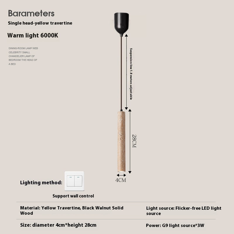 Bedside Chandelier Minimalist Long Line Living Room Wall Light Bulb