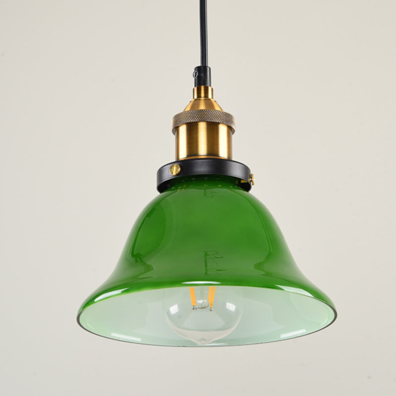 American Retro Nostalgic Industrial Style Restaurant Ideas Emerald Green Chandelier