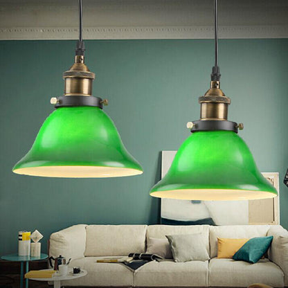 American Retro Nostalgic Industrial Style Restaurant Ideas Emerald Green Chandelier