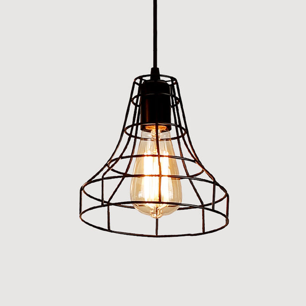 Modern Iron Cage Chandelier Hanging Pendant Lamp