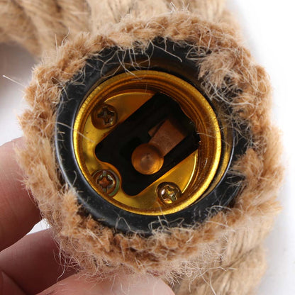 Vintage Rope Pendant Lamps E27 Pendant Light Base