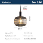 Modern Minimalist Glass Single Pendant Light