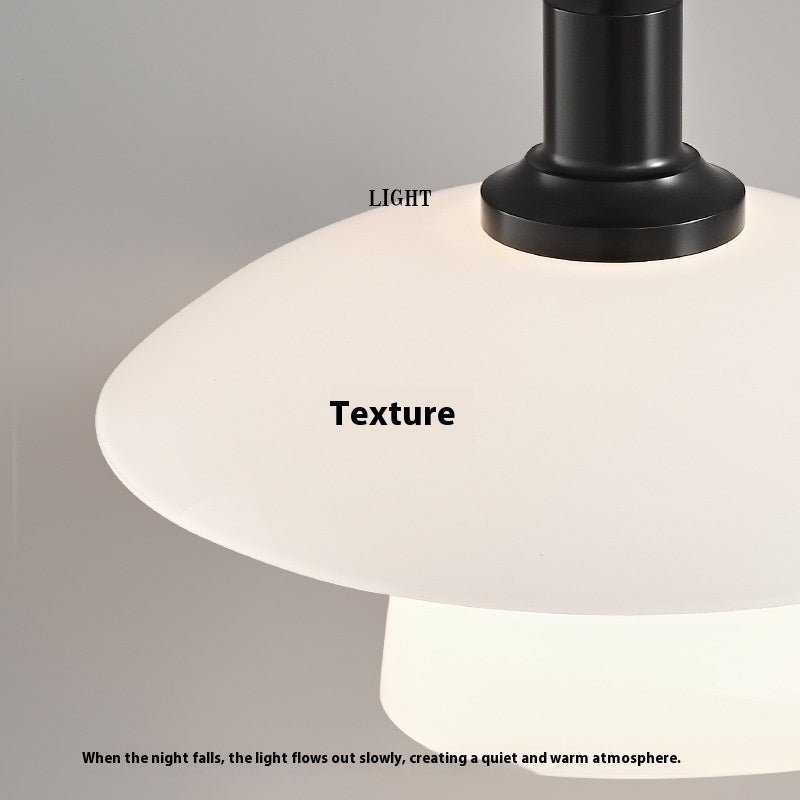 Italian Minimalist Glass Bedside Small Droplight