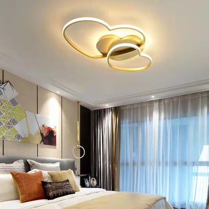 Double Heart Children's Bedroom LED Ceiling Light