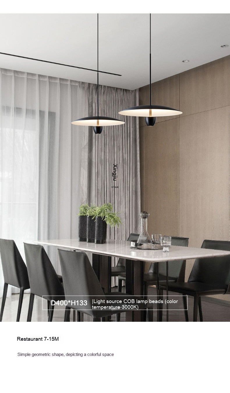 Modern Minimalist Black Pendant Chandelier