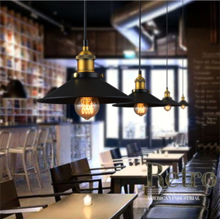 Rustic Iron Cone Pendant Light Industrial