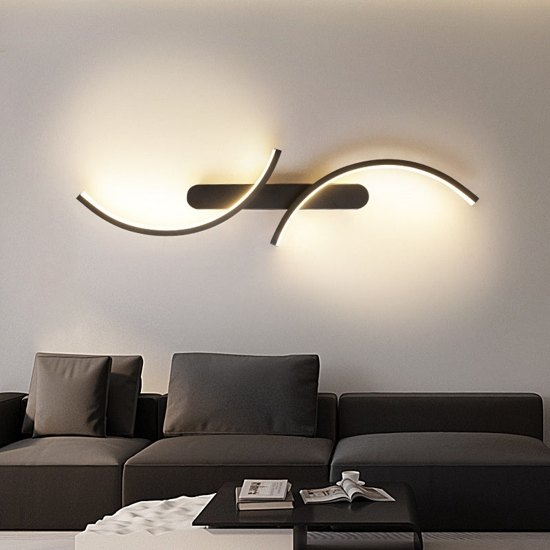 Minimalist Creative Line Wall Lamp Living Room Bedroom Bedside Lamp