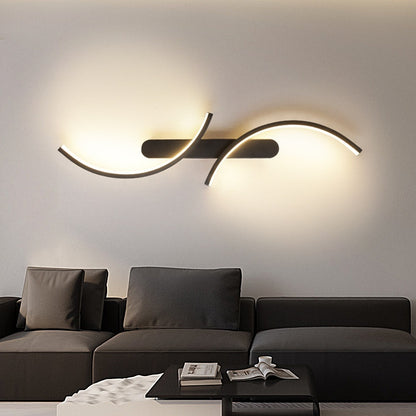 Minimalist Creative Line Wall Lamp Living Room Bedroom Bedside Lamp