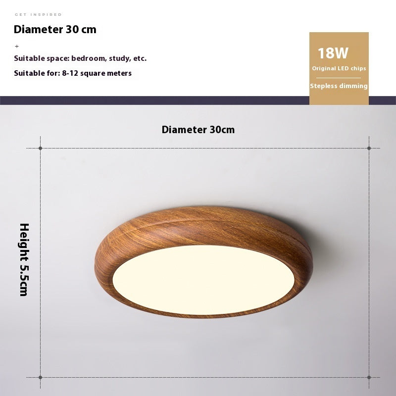 Bedroom Ceiling Lamp Creative Walnut Colors