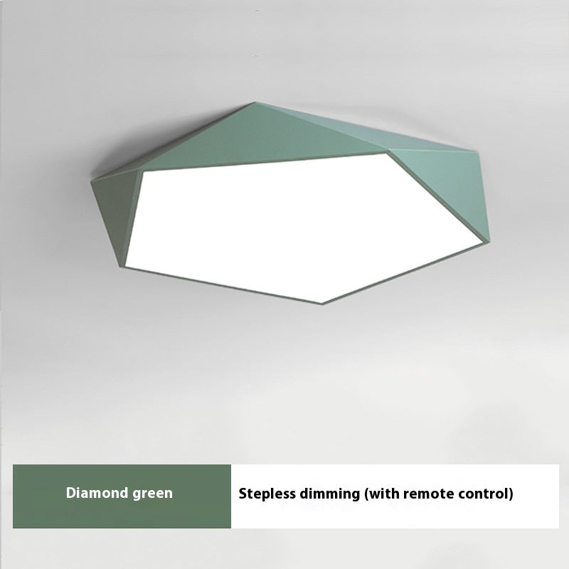 Color Macaron Ceiling Lamp Creative Geometric Room Lamp