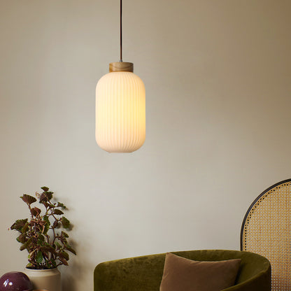 Retro Bedroom Light Chinese Wooden Pendant Light
