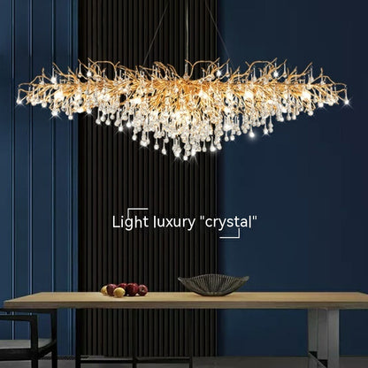 Water Drop Branch Living Room Dining Room Crystal Chandelier