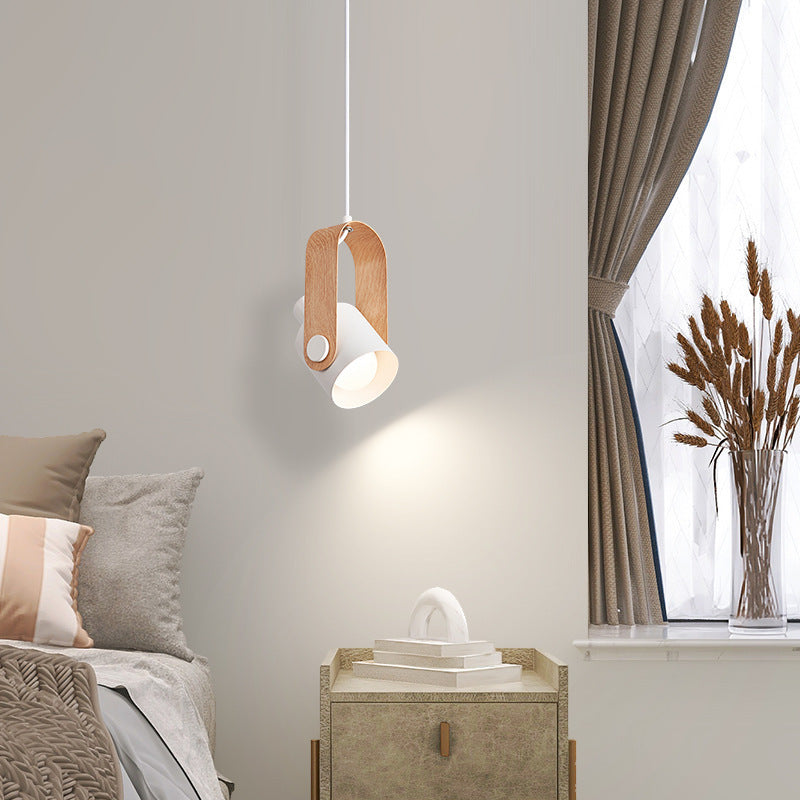 Bedside Bedroom Suspension Wire Log Style Creative Chandelier
