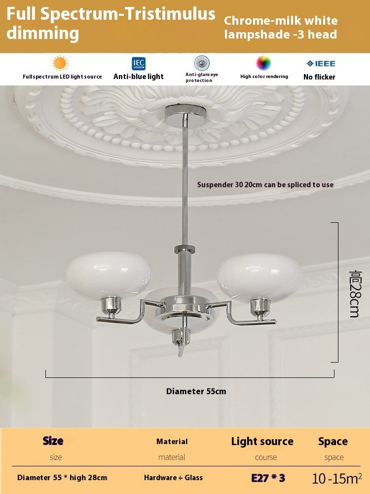 Living Room Chandelier Retro Cream Bedroom Dining Room Lamps