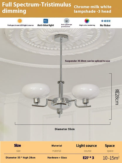 Living Room Chandelier Retro Cream Bedroom Dining Room Lamps