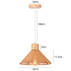 Bohemian Rattan Pendant Light Woven Hemp Hanging Lamp