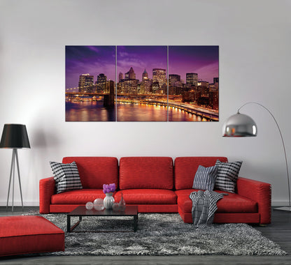 City Night Lights Acrylic Wall Art