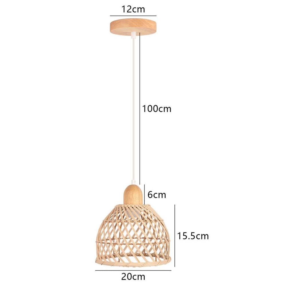 Bohemian Rattan Pendant Light for Kitchen & Dining