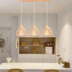 Bohemian Rattan Pendant Light for Kitchen & Dining