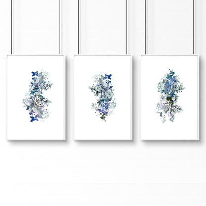 Framed pictures for bathroom | set of 3 Shabby Chic wall prints