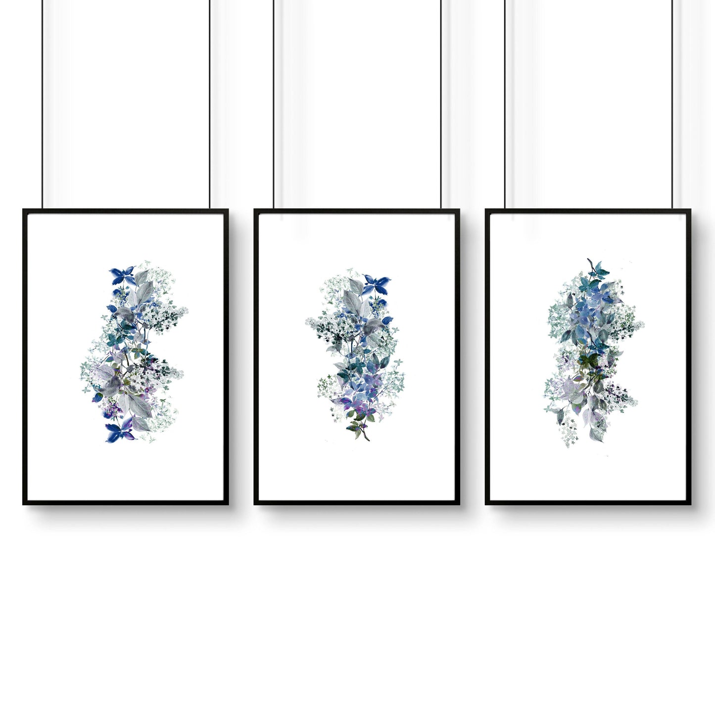 Framed pictures for bathroom | set of 3 Shabby Chic wall prints