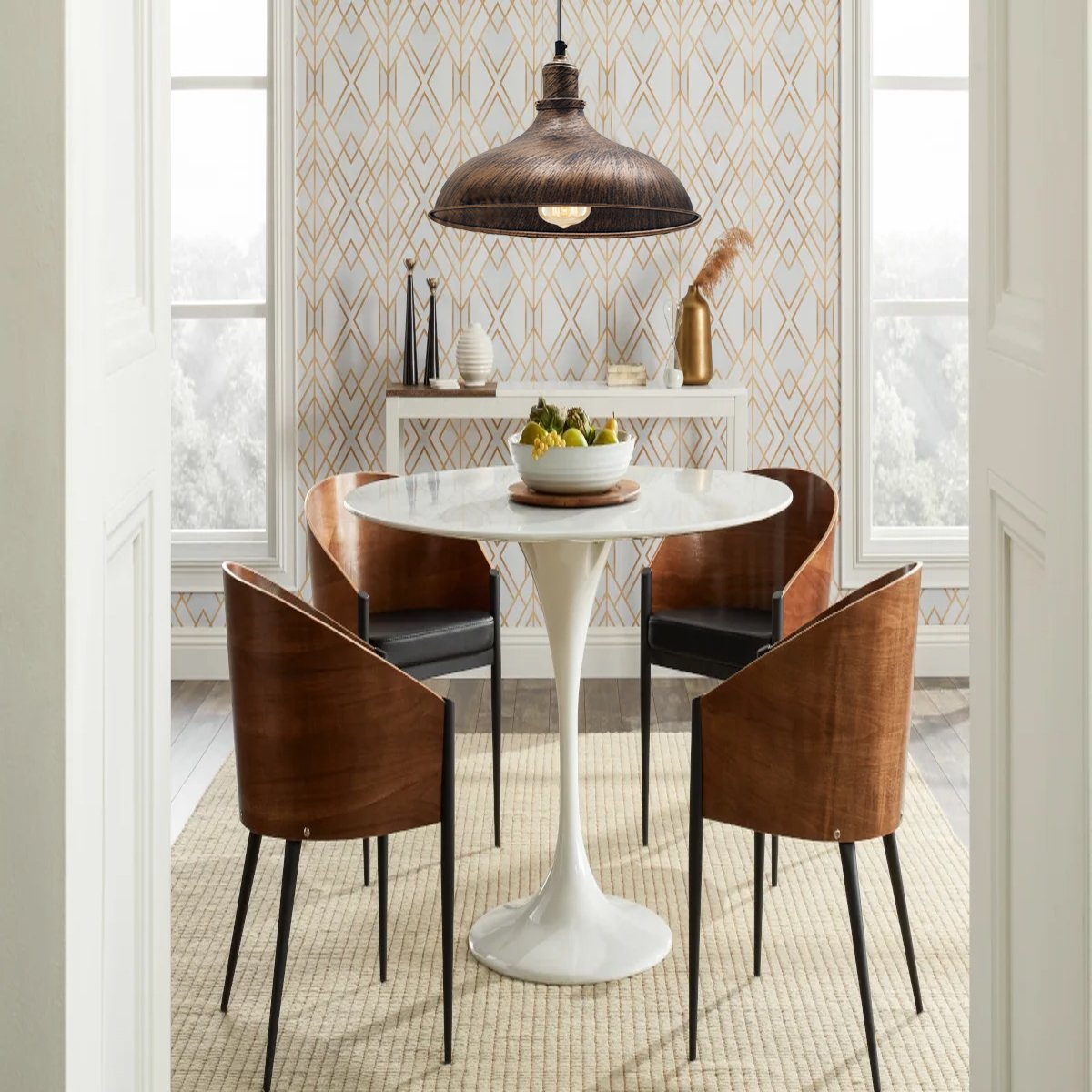 Brushed Copper Industrial Retro Ceiling Pendant Light~1481