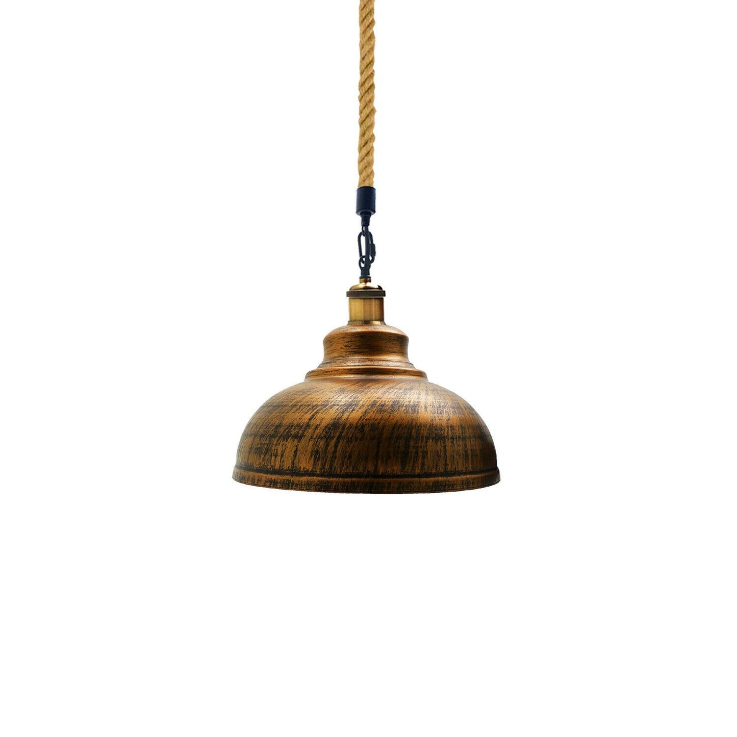 Brushed Copper Pendant Shade Modern Hemp Hanging Retro Light~1940