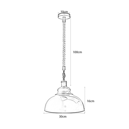 Brushed Copper Pendant Shade Modern Hemp Hanging Retro Light~1940