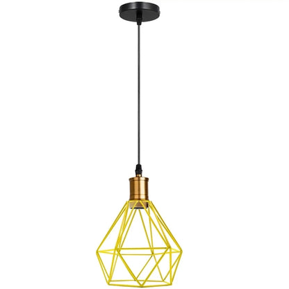 Modern Diamond Cage Pendant Light Fitting Geometric Wire Cage ~1266