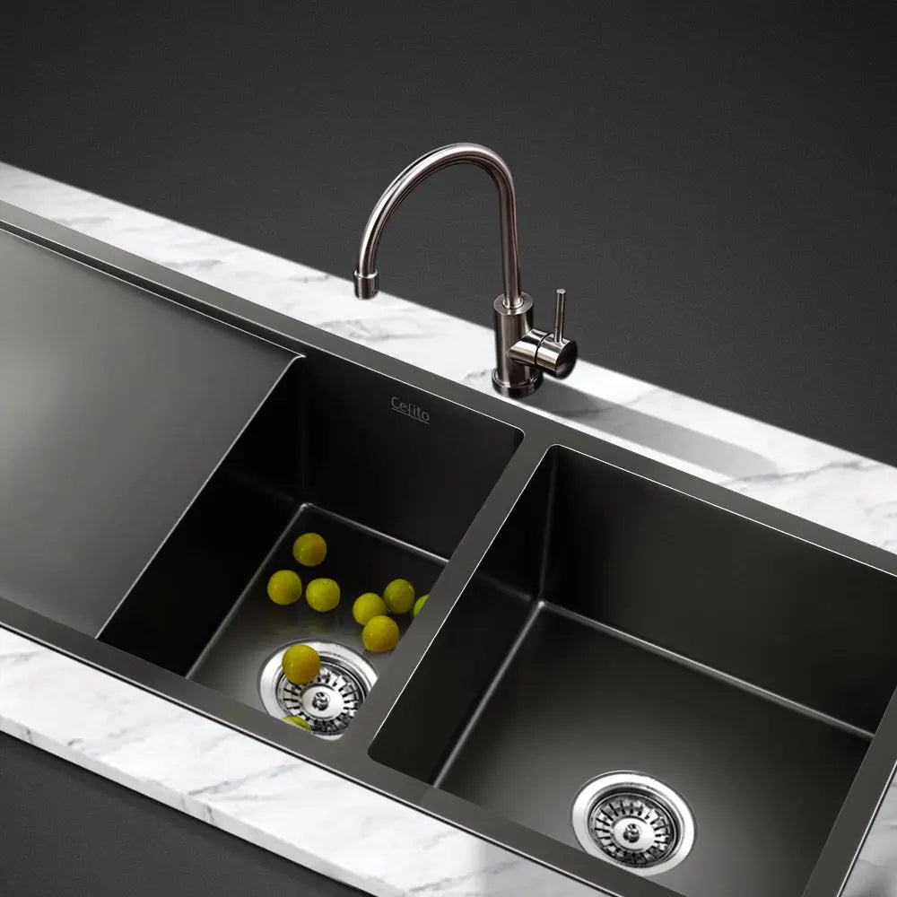 Cefito 100cm x 45cm Stainless Steel Kitchen Sink Under/Top/Flush Mount