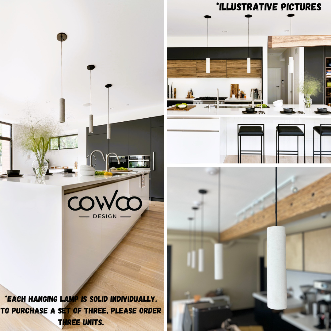 DARK GRAY Concrete Pendant Light W+W