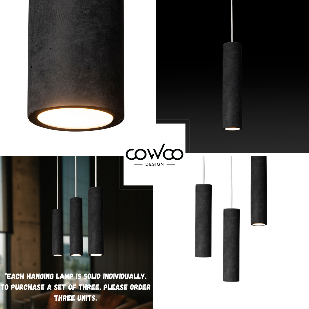 DARK GRAY Concrete Pendant Light W+W