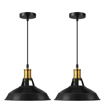 2-Pack Retro Metal Pendant Light Shades – Vintage Style for Home &