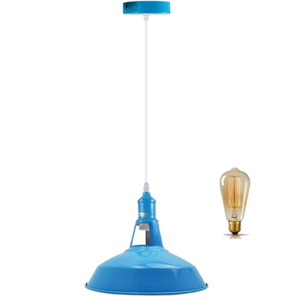 Blue Ceiling Pendant light with metal Lampshade ~3738