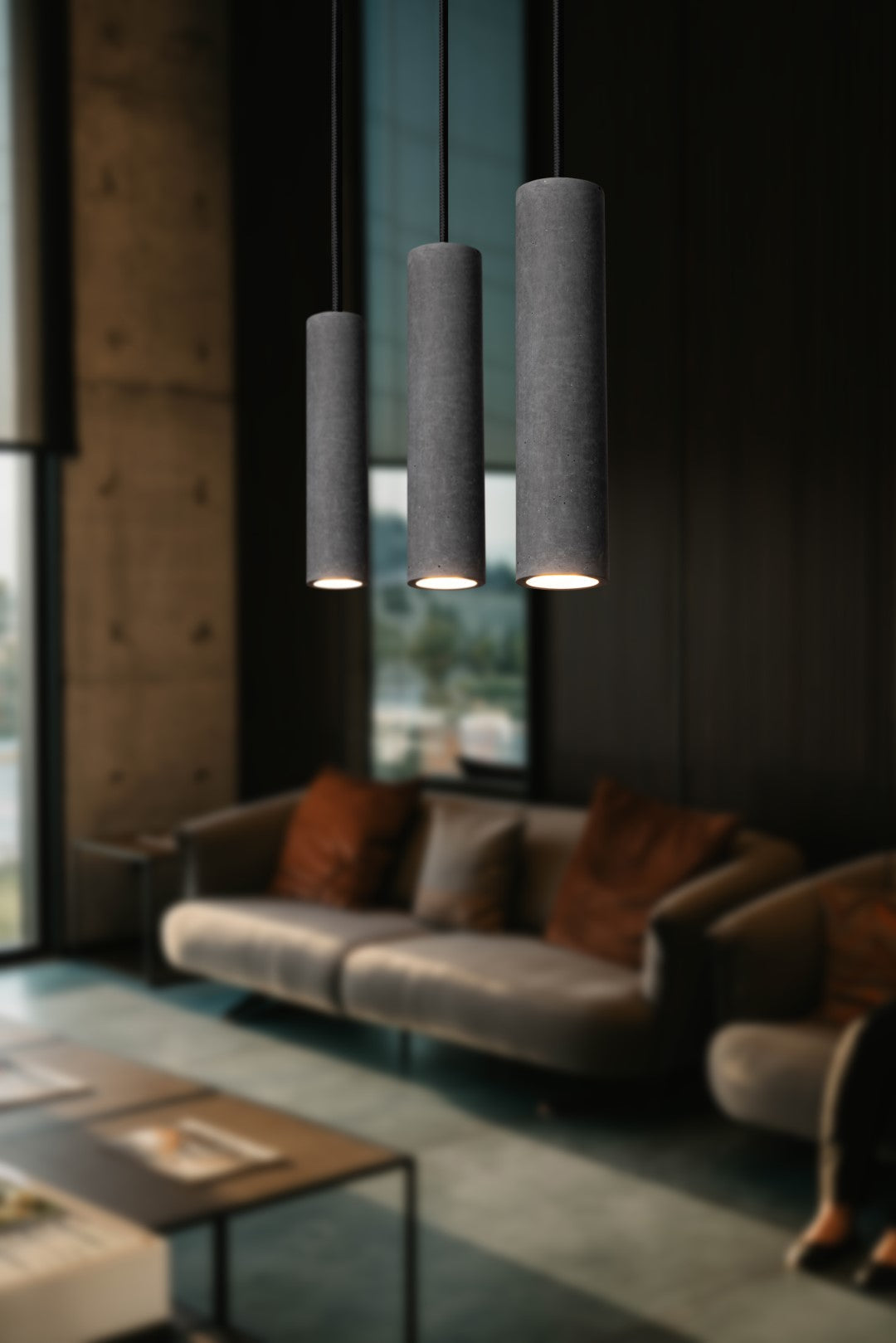 GRAY Concrete Pendant Light B+B