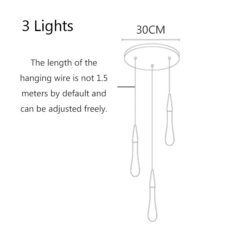 Nordic Glass Pendant Light with Gold Bronze Finish