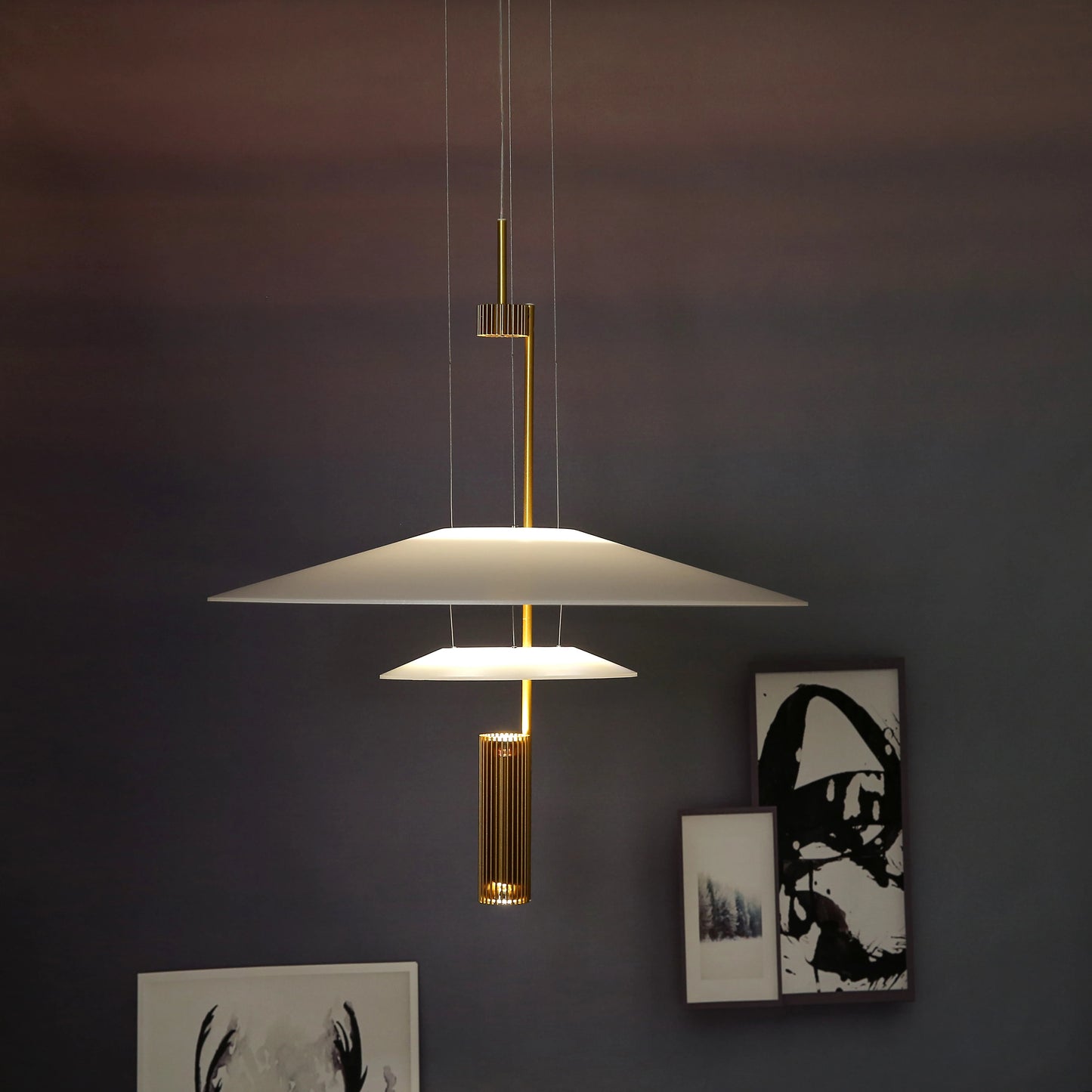 Art Deco Acrylic Pendant Light for Dining Room