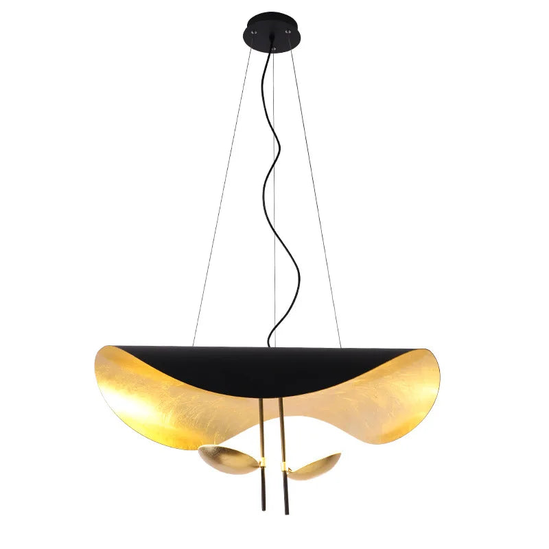 Industrial Retro Gold Pendant Light with Brass Accents