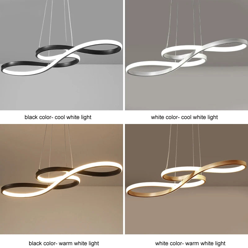 Contemporary Aluminum Pendant Light for Dining Room
