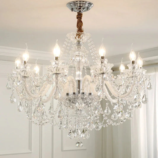 Crystal Chandelier Modern Minimalist Dining Room Lamp