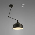 Industrial Iron Adjustable Pendant Lamp with Telescopic Arm