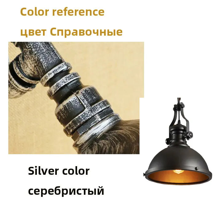Industrial Iron Pendant Light with Adjustable Chain