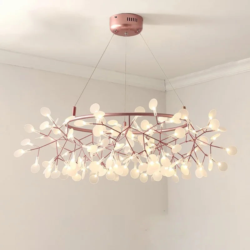 Nordic Iron Chandelier Modern G4 Round Firefly Design