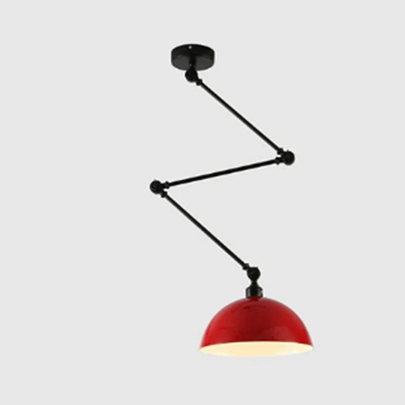 Industrial Iron Adjustable Pendant Lamp with Telescopic Arm