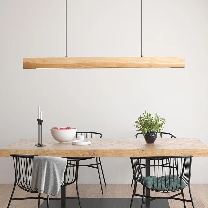 Lámpara colgante de madera nórdica para comedor