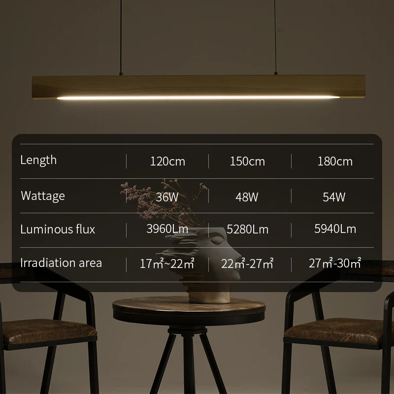 Nordic Wood Pendant Light for Dining Room