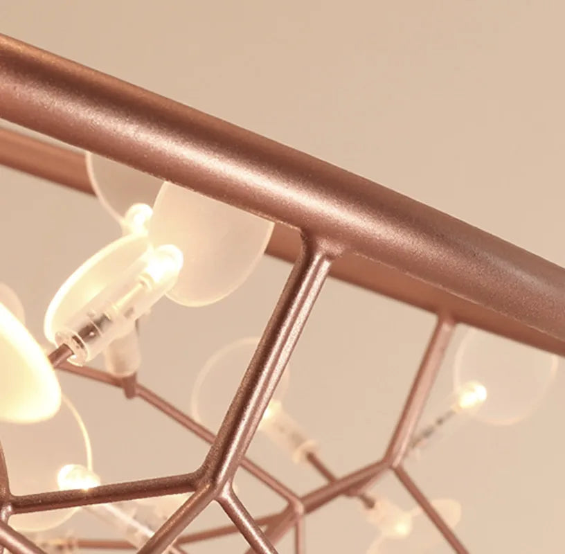 Nordic Iron Chandelier Modern G4 Round Firefly Design