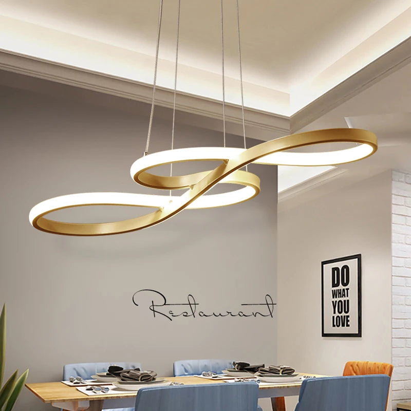 Contemporary Aluminum Pendant Light for Dining Room