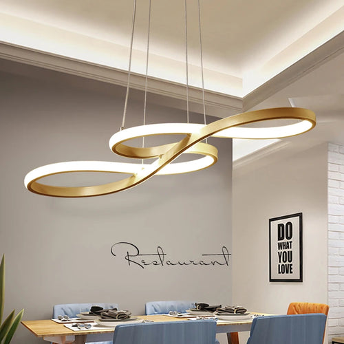 Lámpara Colgante Contemporánea de Aluminio para Comedor